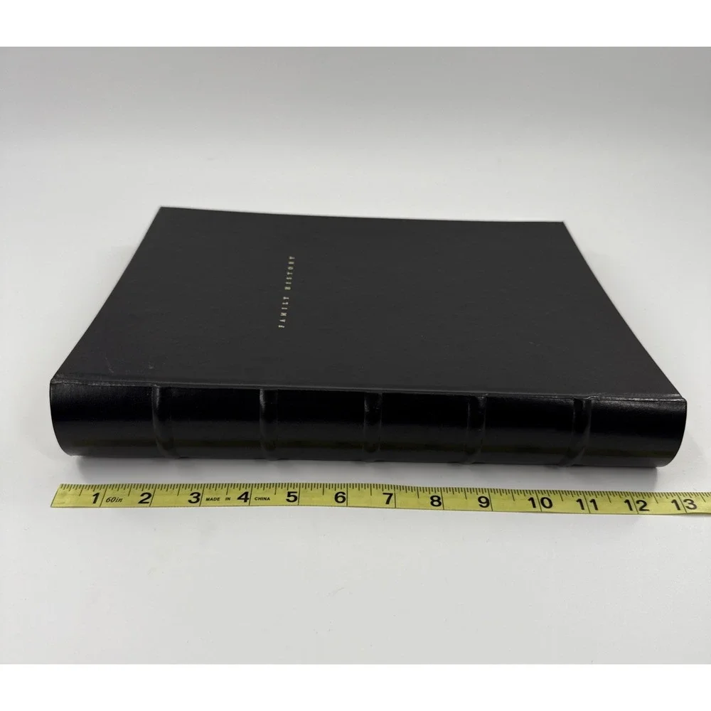 Restoration Hardware Family History Photo Album Black Leather 300‎ Slots